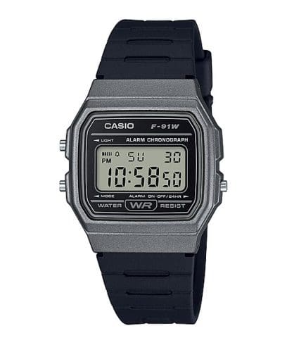 Casio Watch Resin Band , F-91WM-1BDF