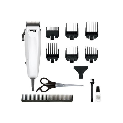 Easy Cut Hair Clipper Kit with 6 Guide Combs, Adjustable Taper Lever, and Self-Sharpening Blades.