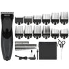 2-in-1 Haircut & Beard Kit – Cord/Cordless Power with Rinsable Blades & 12 Combs.